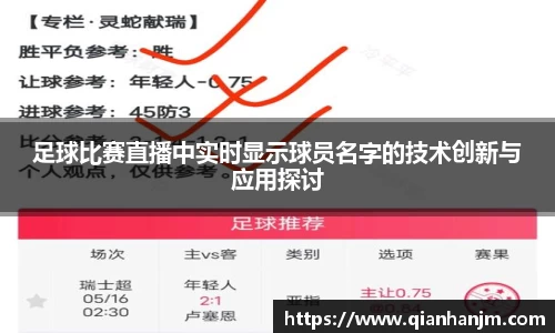 足球比赛直播中实时显示球员名字的技术创新与应用探讨